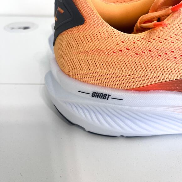 Brooks Ghost 17 Mens Running Sneakers Size 11.5D Orange Walking Trail Athletic - Picture 8 of 11